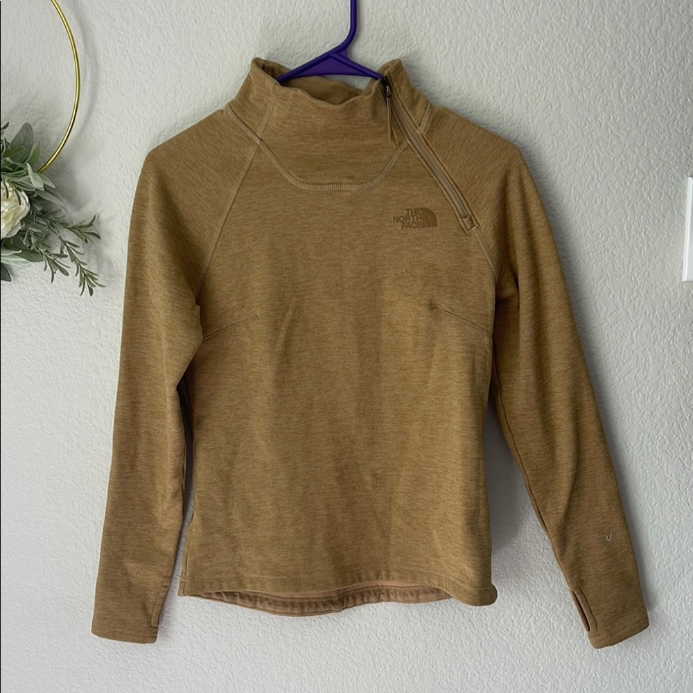 The North Face Tan High-Collar Pullover